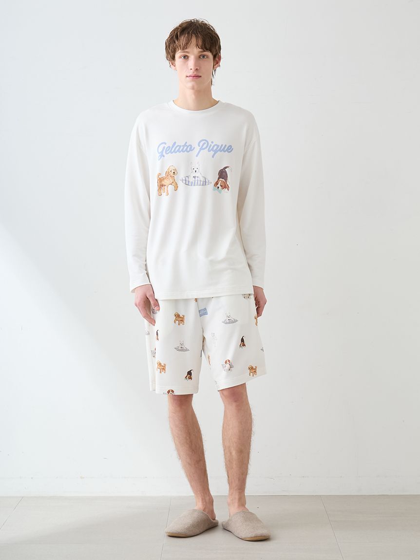 gelato pique「【UNISEX】プレイフルDOG柄ハーフパンツ」|ルームウェア|