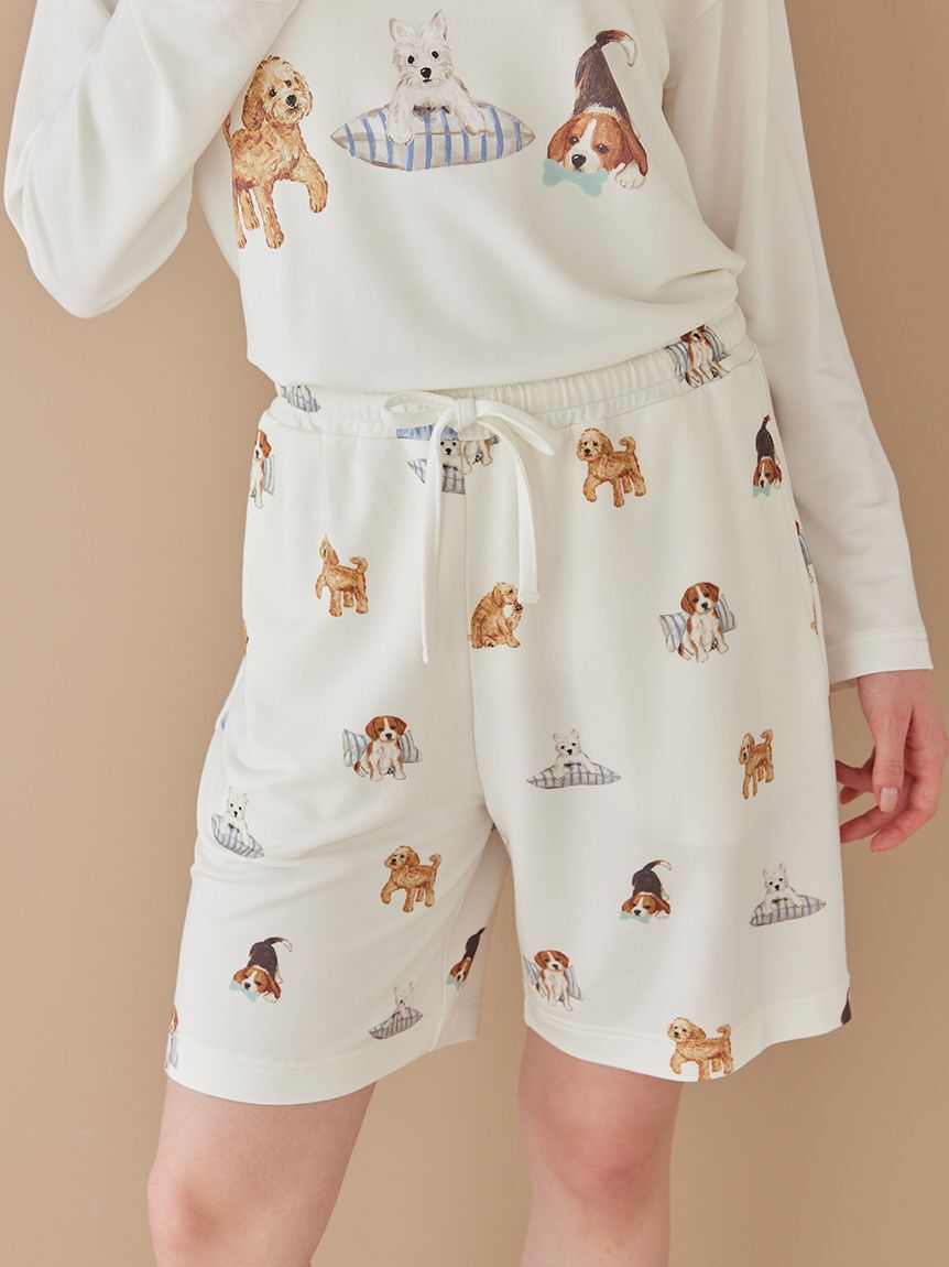 gelato pique「【UNISEX】プレイフルDOG柄ハーフパンツ」|ルームウェア|