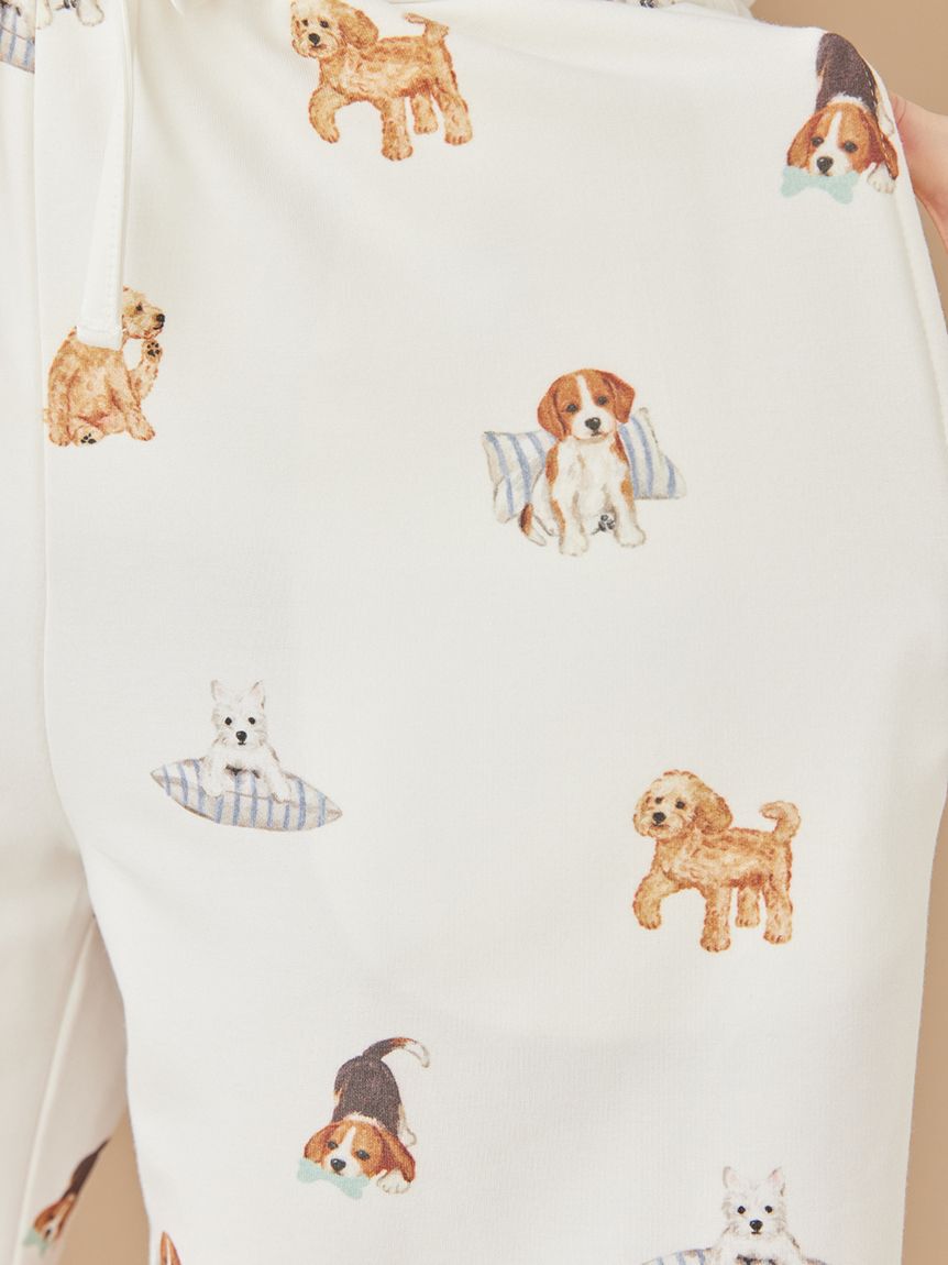 gelato pique「【UNISEX】プレイフルDOG柄ハーフパンツ」|ルームウェア|