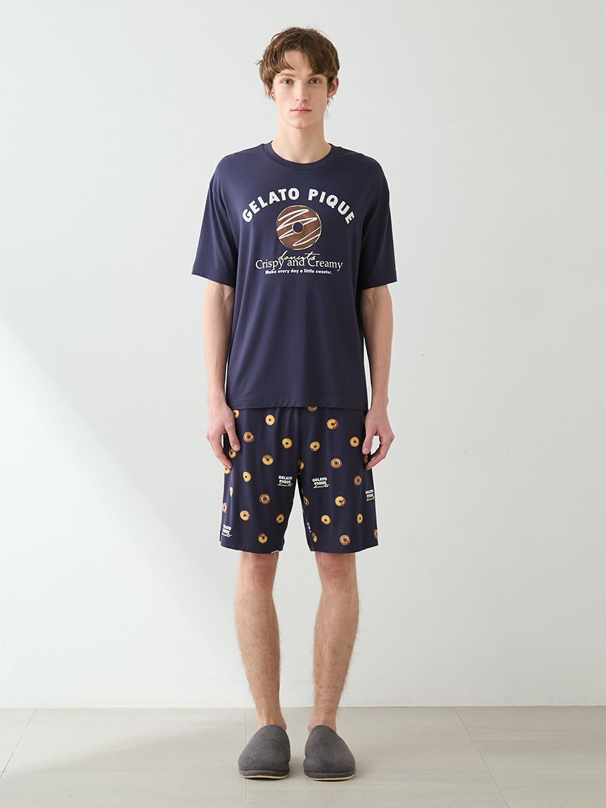 GELATO PIQUE HOMME「【HOMME】ドーナツワンポイントプリントTシャツ」|ルームウェア|