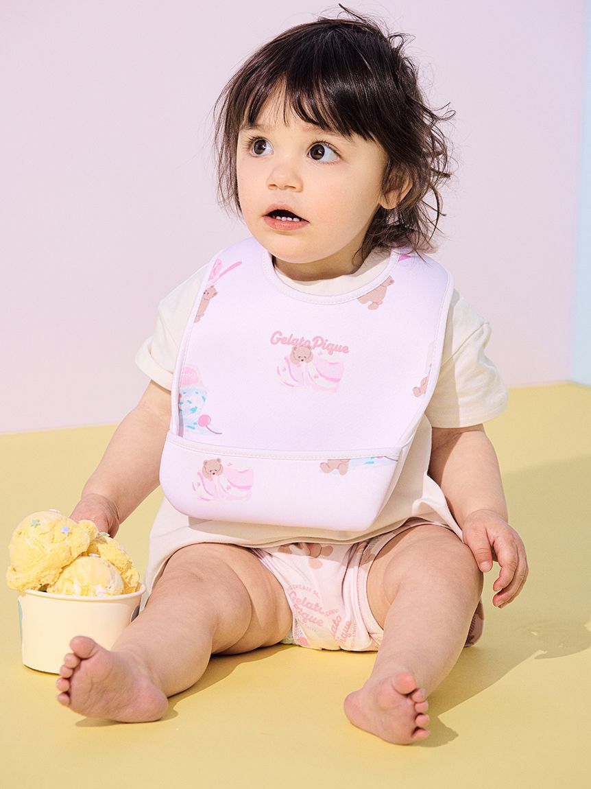 GELATO PIQUE KIDS & BABY「【BABY】アイスクリームベア柄お食事スタイ」|スタイ|
