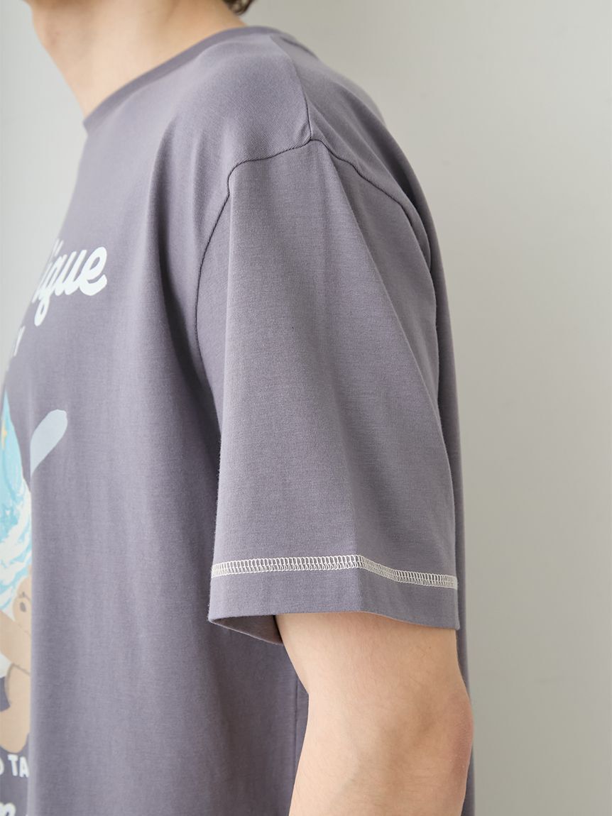 GELATO PIQUE HOMME「【HOMME】【接触冷感】アイスクリームベアワンポイントTシャツ」|ルームウェア|