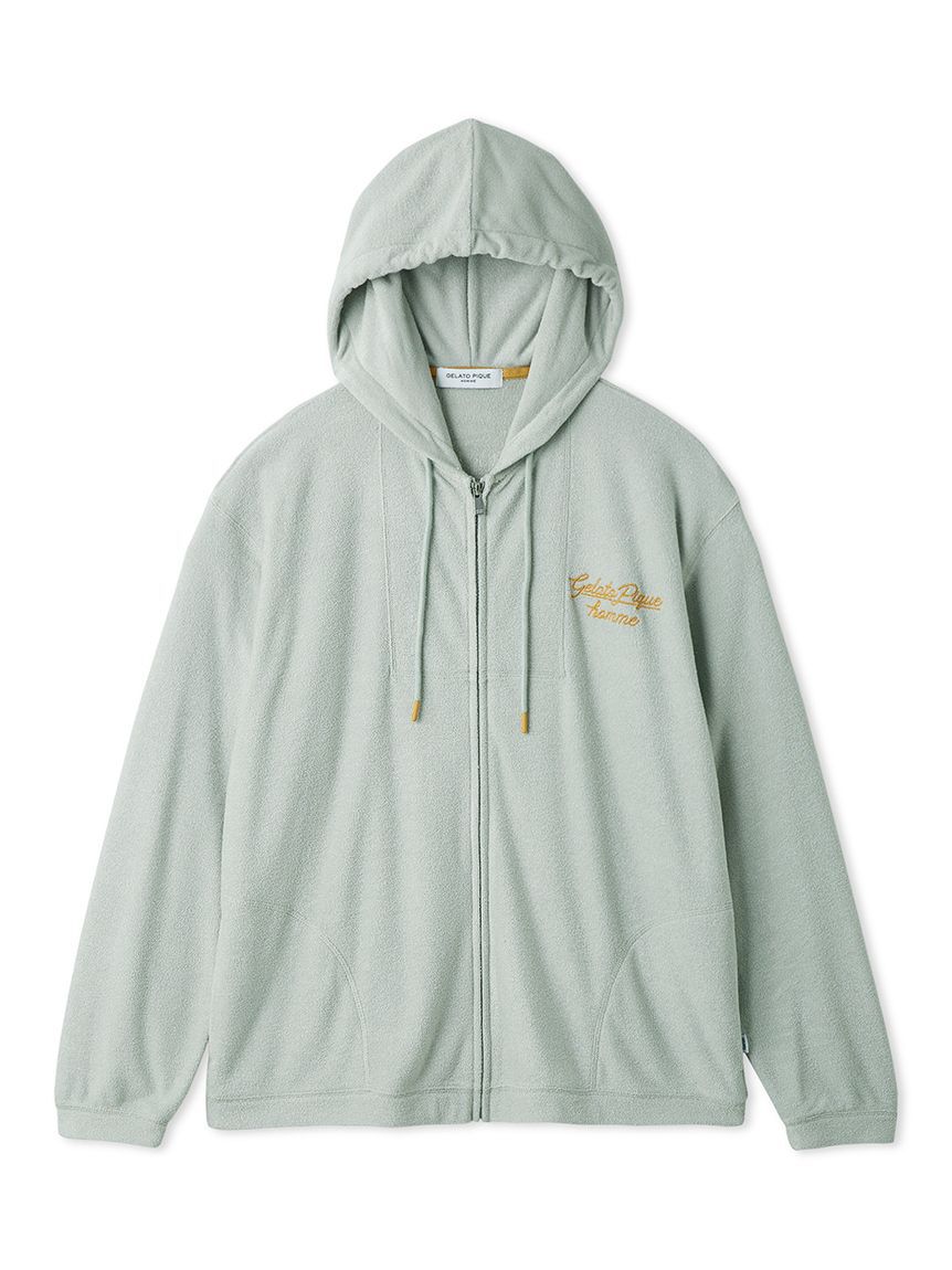 GELATO PIQUE HOMME「【HOMME】【接触冷感】【UVカット】パイルワンポイントロゴ刺繍パーカ」|パーカー|MNT