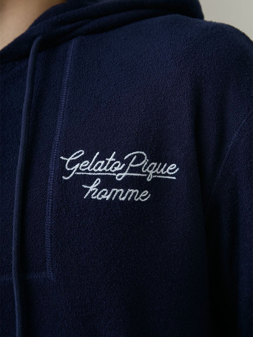 GELATO PIQUE HOMME「【HOMME】【接触冷感】【UVカット】パイルワンポイントロゴ刺繍パーカ」|パーカー|