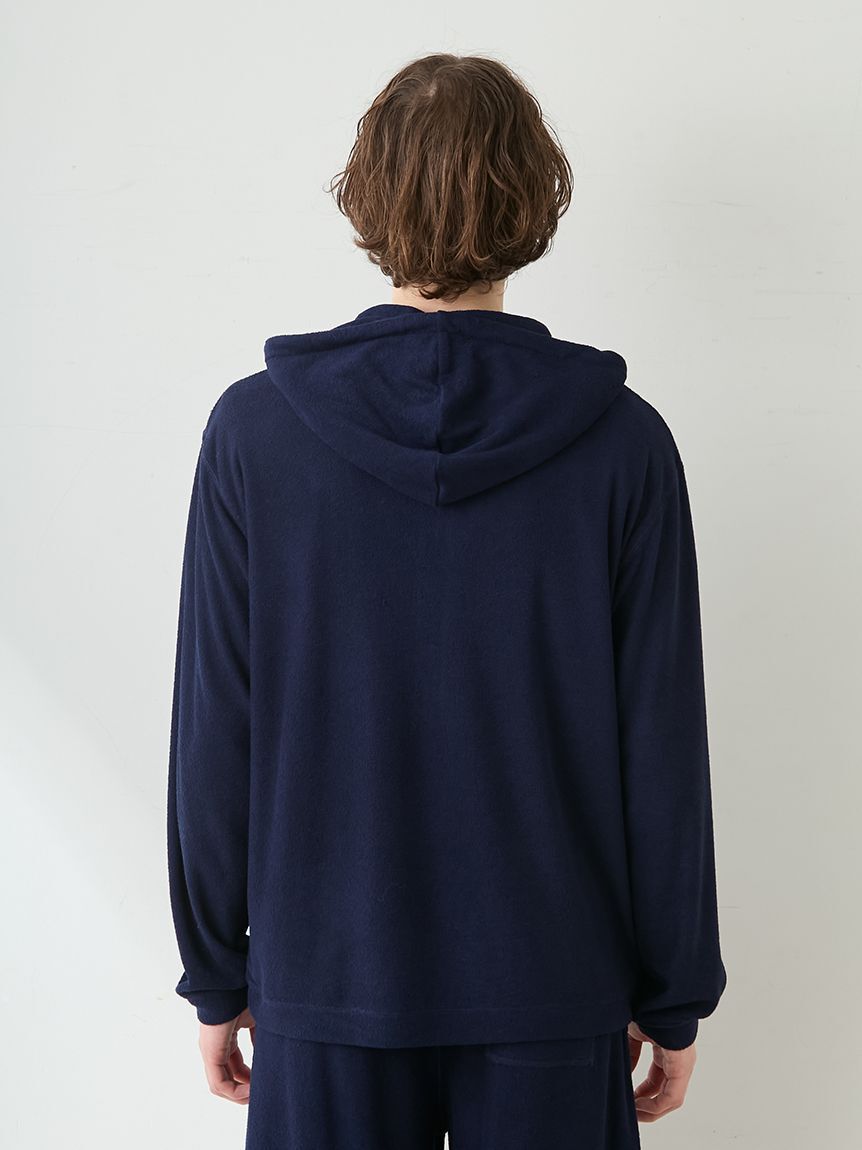 GELATO PIQUE HOMME「【HOMME】【接触冷感】【UVカット】パイルワンポイントロゴ刺繍パーカ」|パーカー|