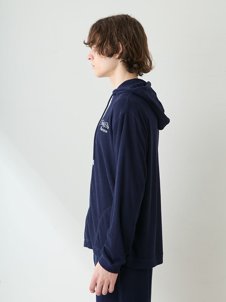 GELATO PIQUE HOMME「【HOMME】【接触冷感】【UVカット】パイルワンポイントロゴ刺繍パーカ」|パーカー|