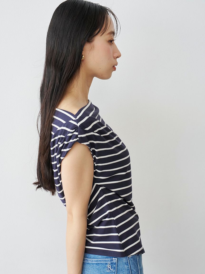 SNIDEL「【接触冷感】アシメドレープカットソー」|Tシャツ・カットソー|