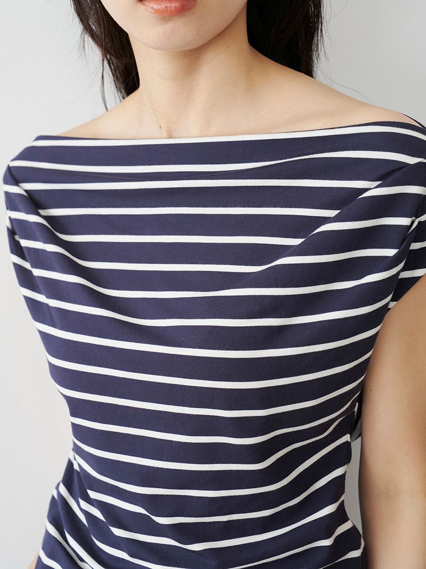 SNIDEL「【接触冷感】アシメドレープカットソー」|Tシャツ・カットソー|