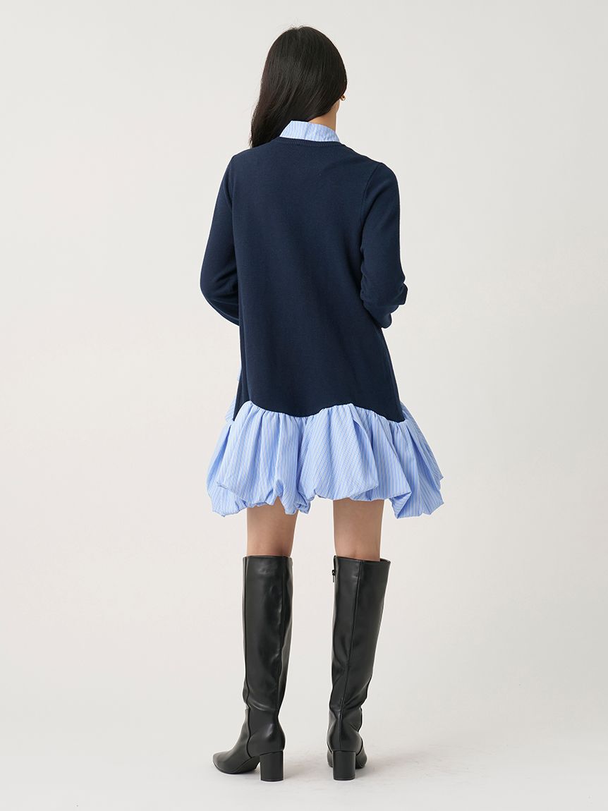 SNIDEL「リボンタイペプラムチュニックワンピース」|ワンピース|