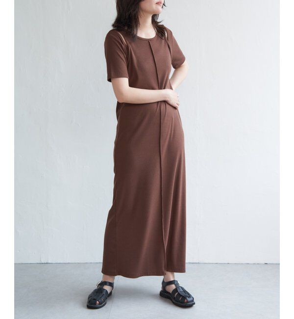 VENCE share style「リブカットソーレイヤード風ワンピース」|ワンピース|