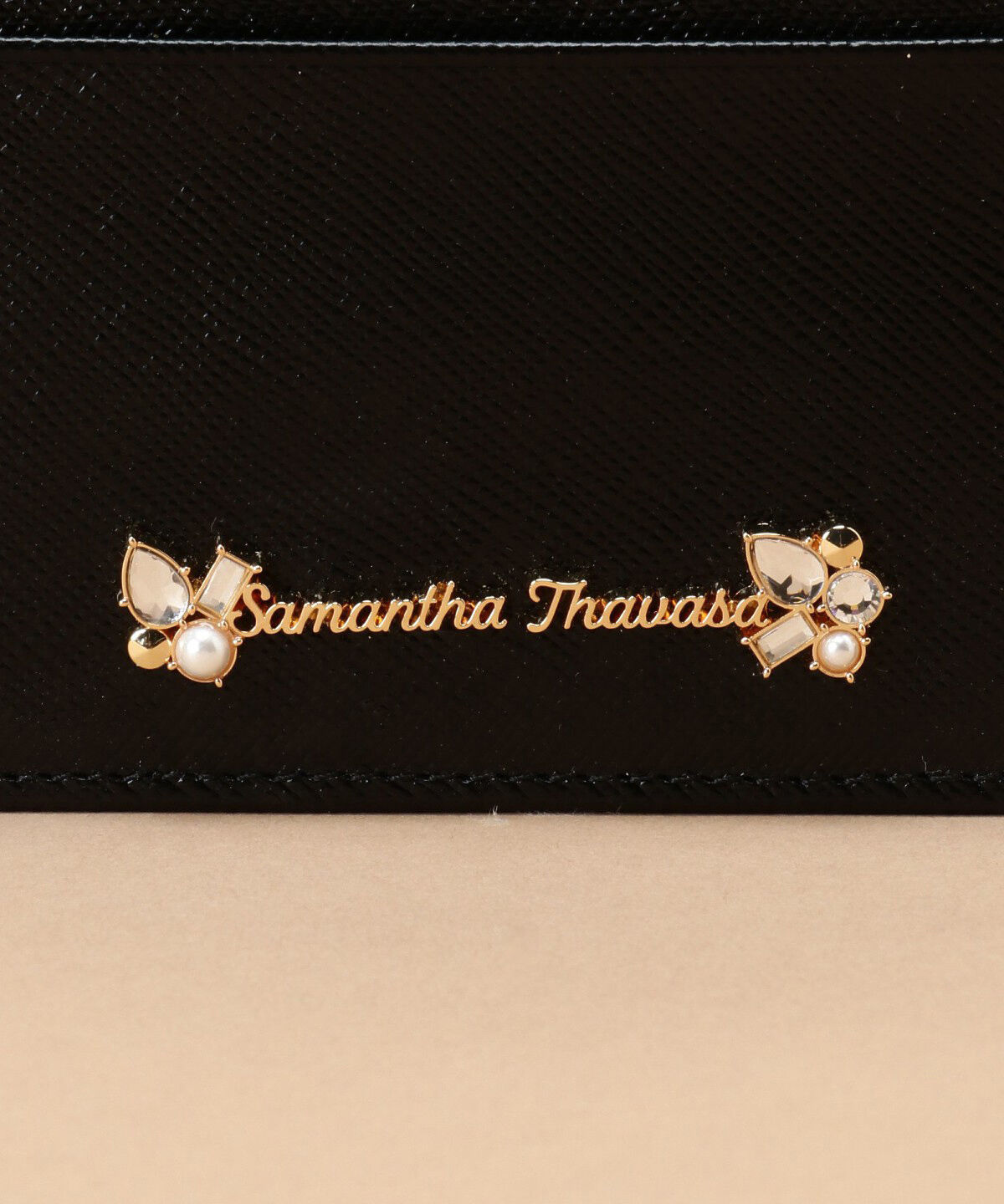 Samantha Thavasa「ラメレザービジュー パスケース」|定期入れ|