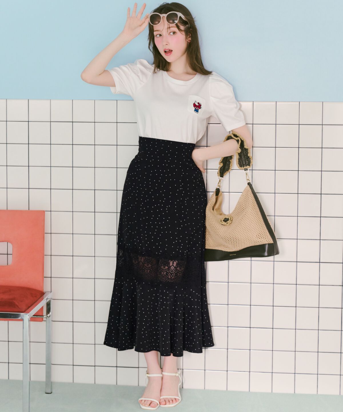 WILLSELECTION「WILLSELECTION&times;HELLO KITTY 刺繍カットトップス」|Tシャツ・カットソー|