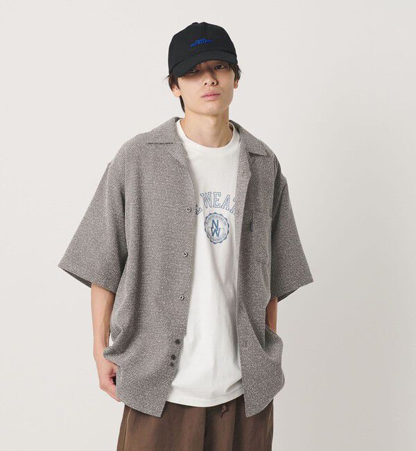 NICE WEATHER「＜NICE WEATHER＞チェックオーバー ショートスリーブ シャツ」|シャツ・ブラウス|