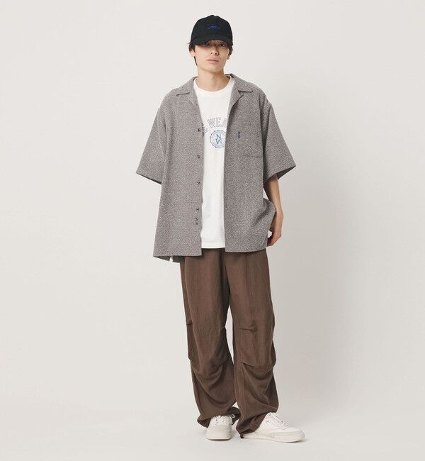 NICE WEATHER「＜NICE WEATHER＞チェックオーバー ショートスリーブ シャツ」|シャツ・ブラウス|