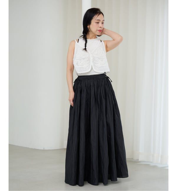 IENA LA BOUCLE「IENA LA BOUCLE ライトタフタプリーツスカート」|スカート|