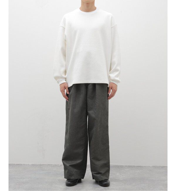 EDIFICE「m&rsquo;s braque(エムズ ブラック) for BOUCLE バイオエイジングタックワイドハ」|スラックス|