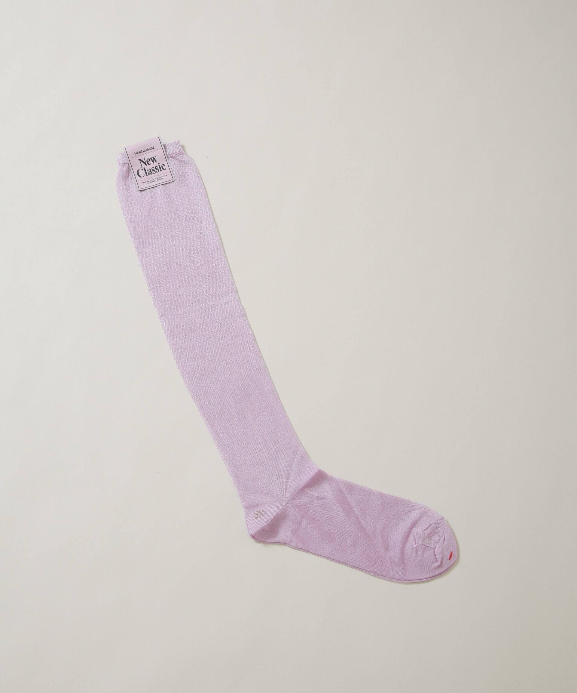 nano･universe「MARCOMONDE/sheer ribbed high socks」|ソックス|ピンク