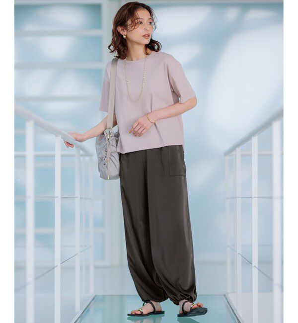23区「【GLOW8月号掲載/接触冷感】半袖 クロップド IT TEE」|Tシャツ・カットソー|