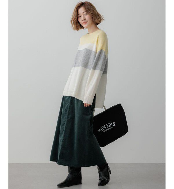 23区「【Oggi1月号掲載/洗える】ウールカシミヤ カラーブロック ニット」|ニット・セーター|