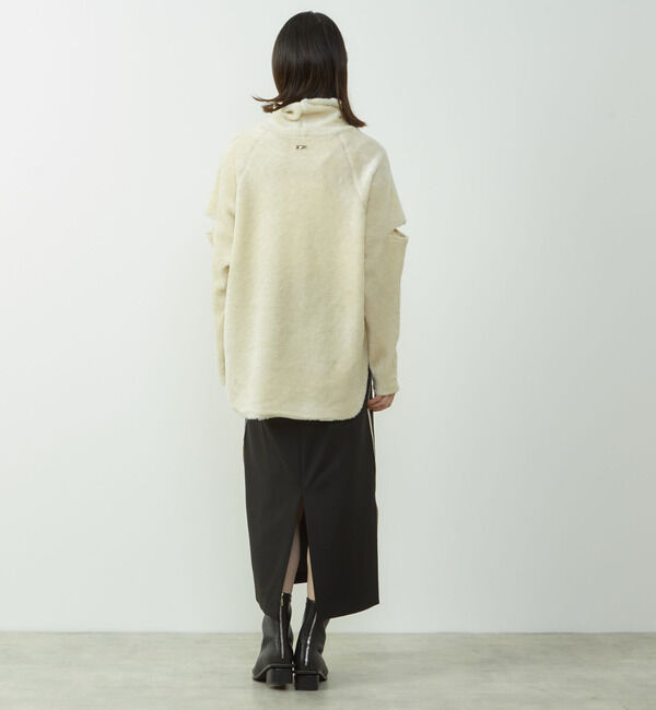 Soffitto「ふわふわトイプー起毛袖スリットプルオーバー」|Tシャツ・カットソー|