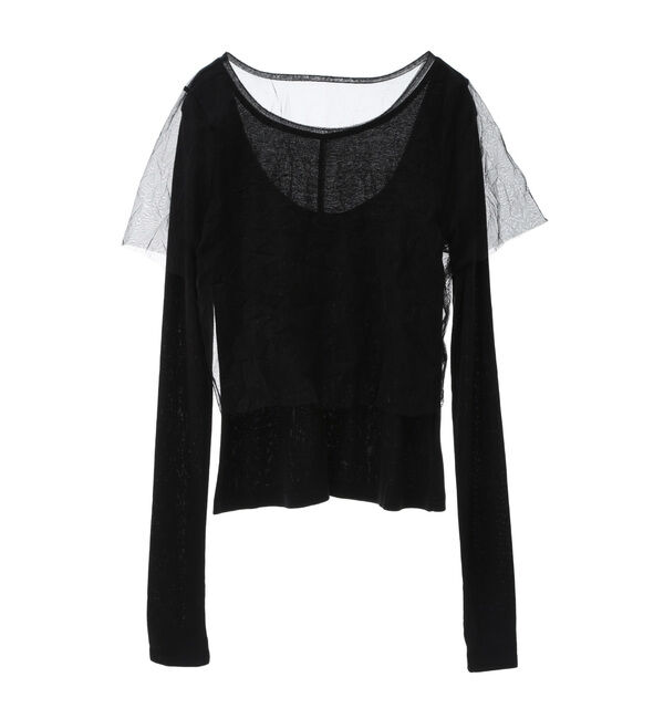 Soffitto「3WAYチュールレイヤードカットソー」|Tシャツ・カットソー|
