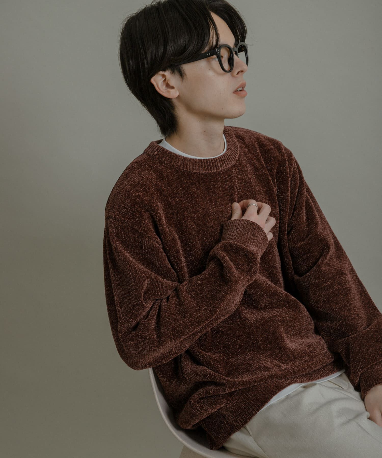 SENSE OF PLACE by URBAN RESEARCH「『洗濯可』モールニットプルオーバー」|ニット・セーター|