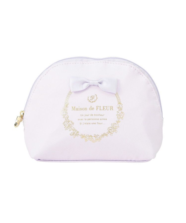 Maison de FLEUR「サテンリボンラウンドポーチ」|ポーチ|