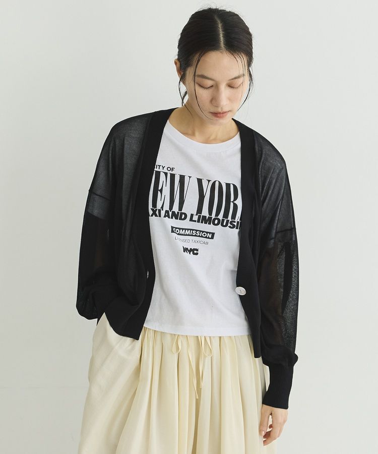 GARAGE OF GOOD CLOTHING「シアーショートドルマンニットカーデ」|カーディガン|