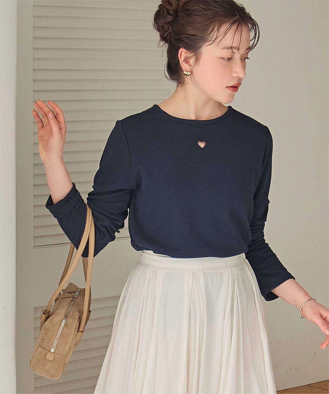 titivate「ハートカット刺繍前後2wayカットソー」|Tシャツ・カットソー|