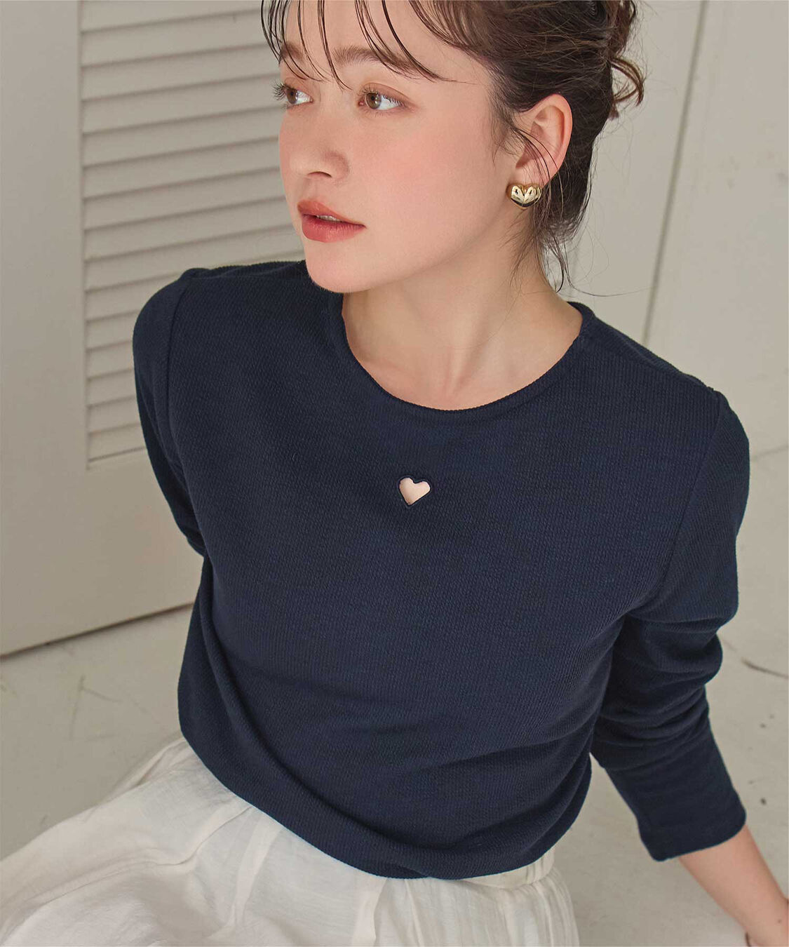 titivate「ハートカット刺繍前後2wayカットソー」|Tシャツ・カットソー|