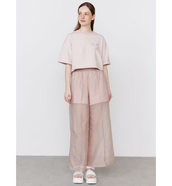 CALNAMUR「グラデーションロゴハーフスリーブスウェット【セットアップ着用可】」|Tシャツ・カットソー|