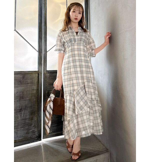 dazzlin「レイヤードシャツドッキングワンピース」|ワンピース|