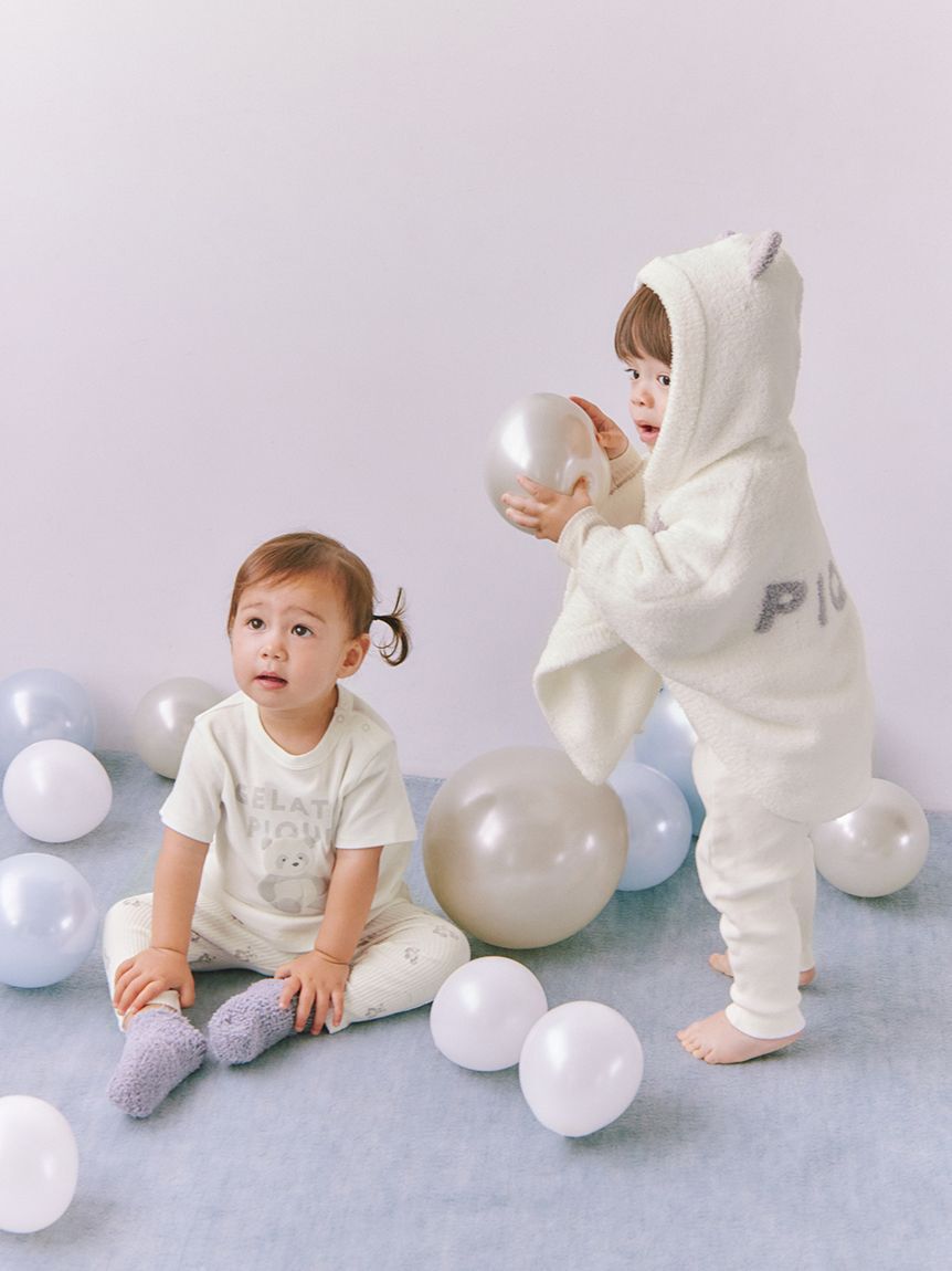 GELATO PIQUE KIDS & BABY「【ラッピング済み】【BABY】パウダーアニマルポンチョ&スタイセット BOX付き」|その他ベビー用品|