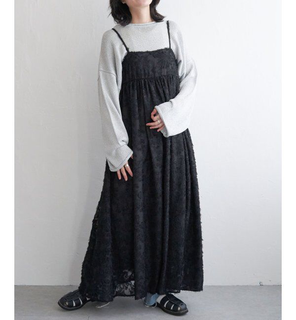 VENCE share style「フリンジジャガードキャミワンピース」|ワンピース|