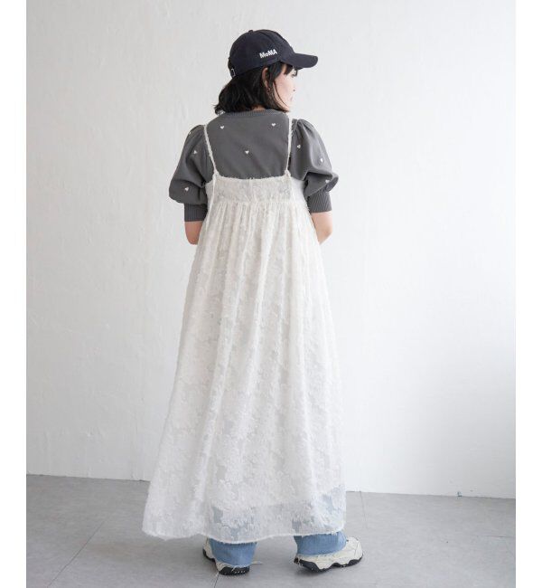 VENCE share style「フリンジジャガードキャミワンピース」|ワンピース|