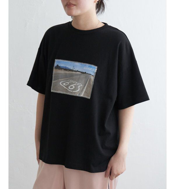 VENCE share style「綿天竺フォトハリツケTシャツ」|Tシャツ・カットソー|