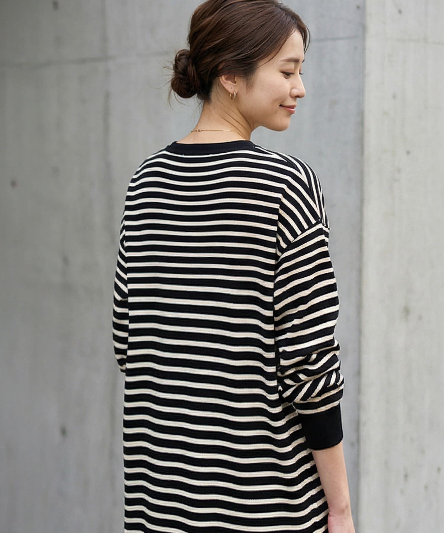 STYLE DELI「Vネックトリミングボーダーワンピース」|ワンピース|