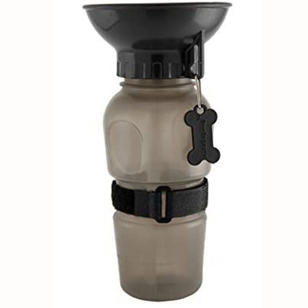 BACKYARD FAMILY「犬 水飲み 散歩 通販 水入れ 皿付き 水筒 ウォーターボトル 携帯水筒 水飲み器 ボウル ボトル」|その他|グレー1