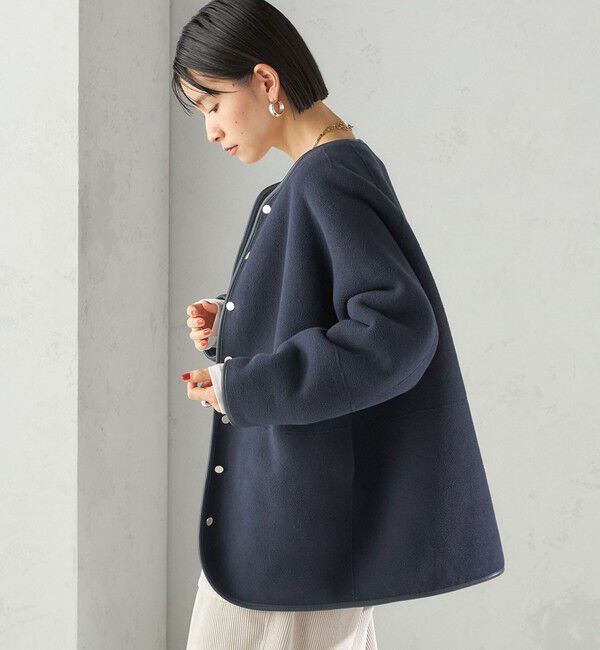 SHIPS for women「【一部WEB限定】〈手洗い可能〉NEW リバーシブル ボア ブルゾン」|ブルゾン・スタジャン|