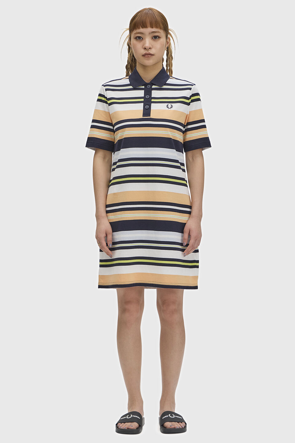 FRED PERRY 「Striped Polo Dress／ストライプポロワンピース」|ワンピース|