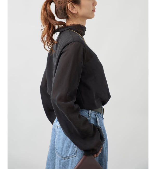 VERMEIL par iena「《予約》Bias High-Neck ブラウス」|シャツ・ブラウス|