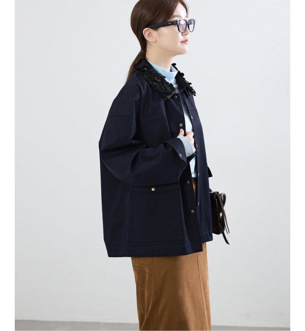 IENA「《予約》MARGE/マージ 別注 FLOWER COLLAR COVERALLS ブルゾン 1012-0101-023」|その他|