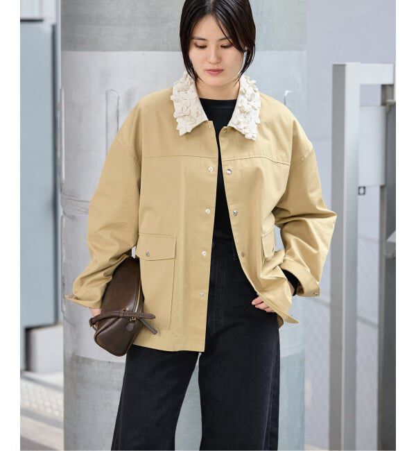 IENA「《予約》MARGE/マージ 別注 FLOWER COLLAR COVERALLS ブルゾン 1012-0101-023」|その他|
