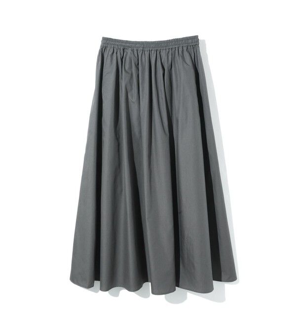 MIDIUMISOLID「MIDIUMISOLID for Ladies タックドギャザーボリュームスカート」|スカート|チャコールグレー