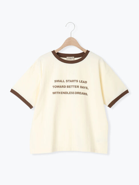 Samansa Mos2「【接触冷感】プリントリンガーTシャツ」|Tシャツ・カットソー|キナリ