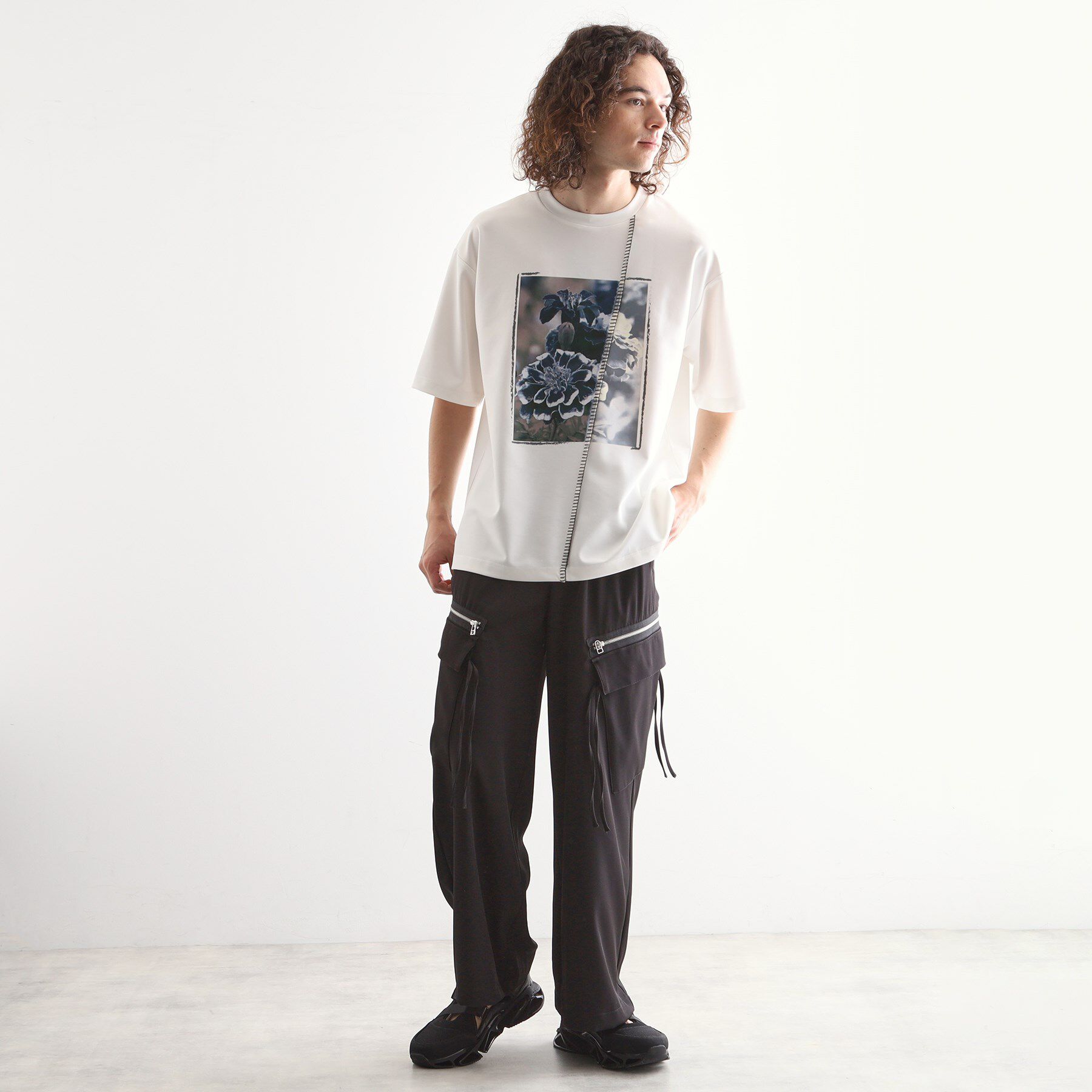 tk.TAKEO KIKUCHI「◆インバージョンフラワーカットソー」|Tシャツ・カットソー|