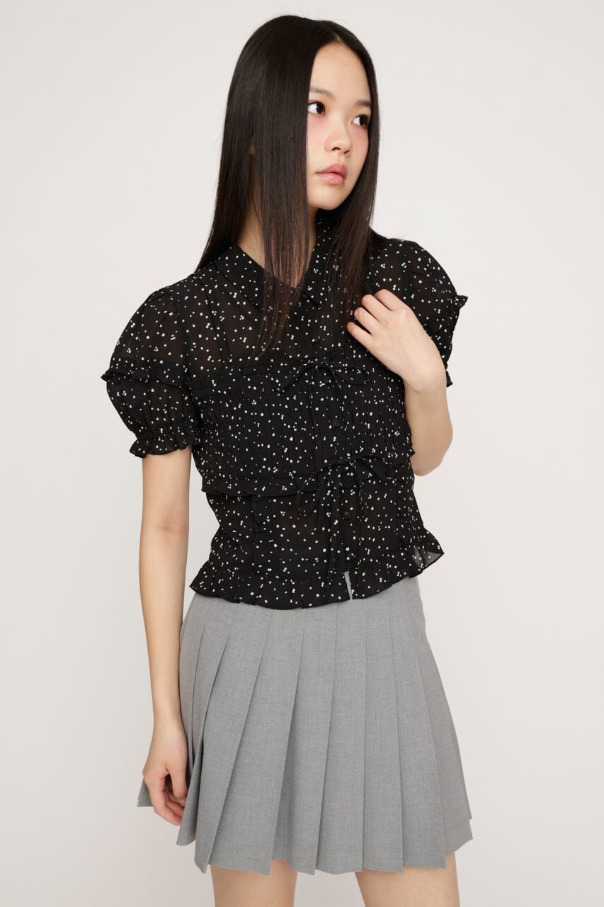 SLY「TINY DOTS FRILL ブラウス」|シャツ・ブラウス|