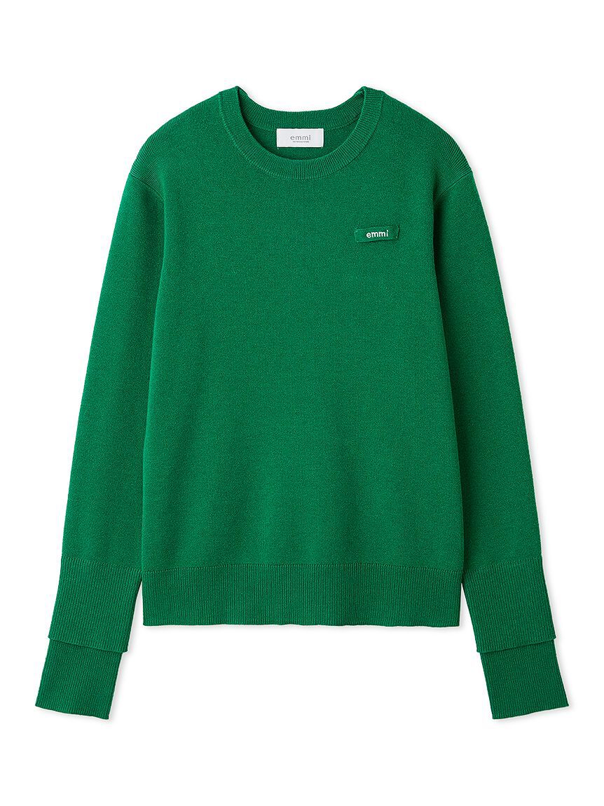 emmi atelier「【ONLINE限定カラーあり】emmiロゴクルーネックプルオーバー」|ニット・セーター|GRN