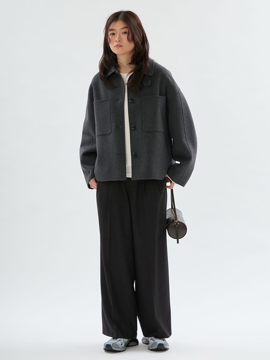 emmi atelier「【ONLINE限定カラーあり】emmiロゴスウェットライクニット」|ニット・セーター|