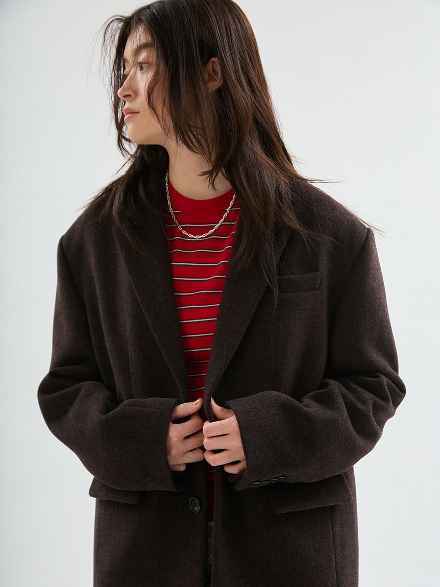emmi atelier「マルチボーダーロングスリーブニット」|ニット・セーター|